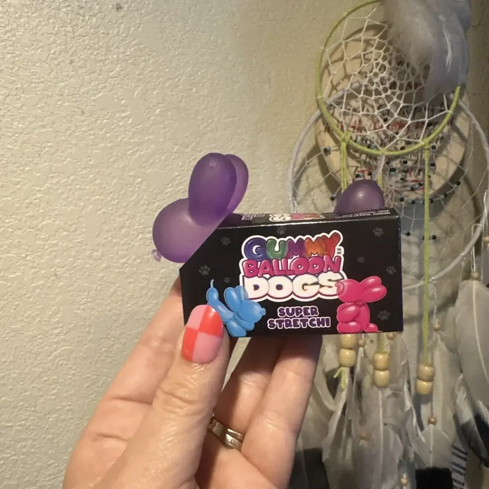 New Gummy Balloon Dogs Super Stretchy Toy 2025 Tik Tok Viral Purple!